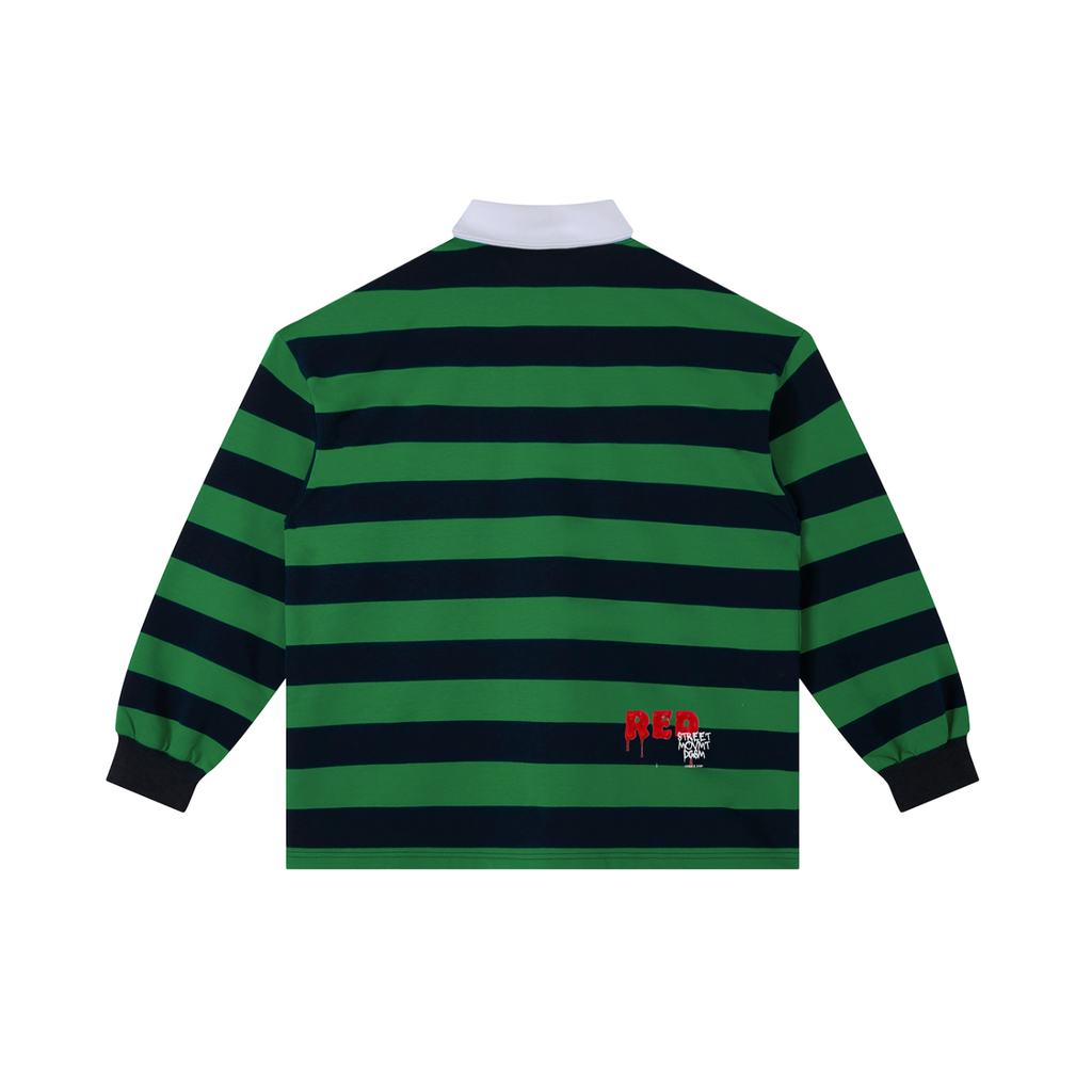 KISS THE DRIP Stripe Polo Shirt