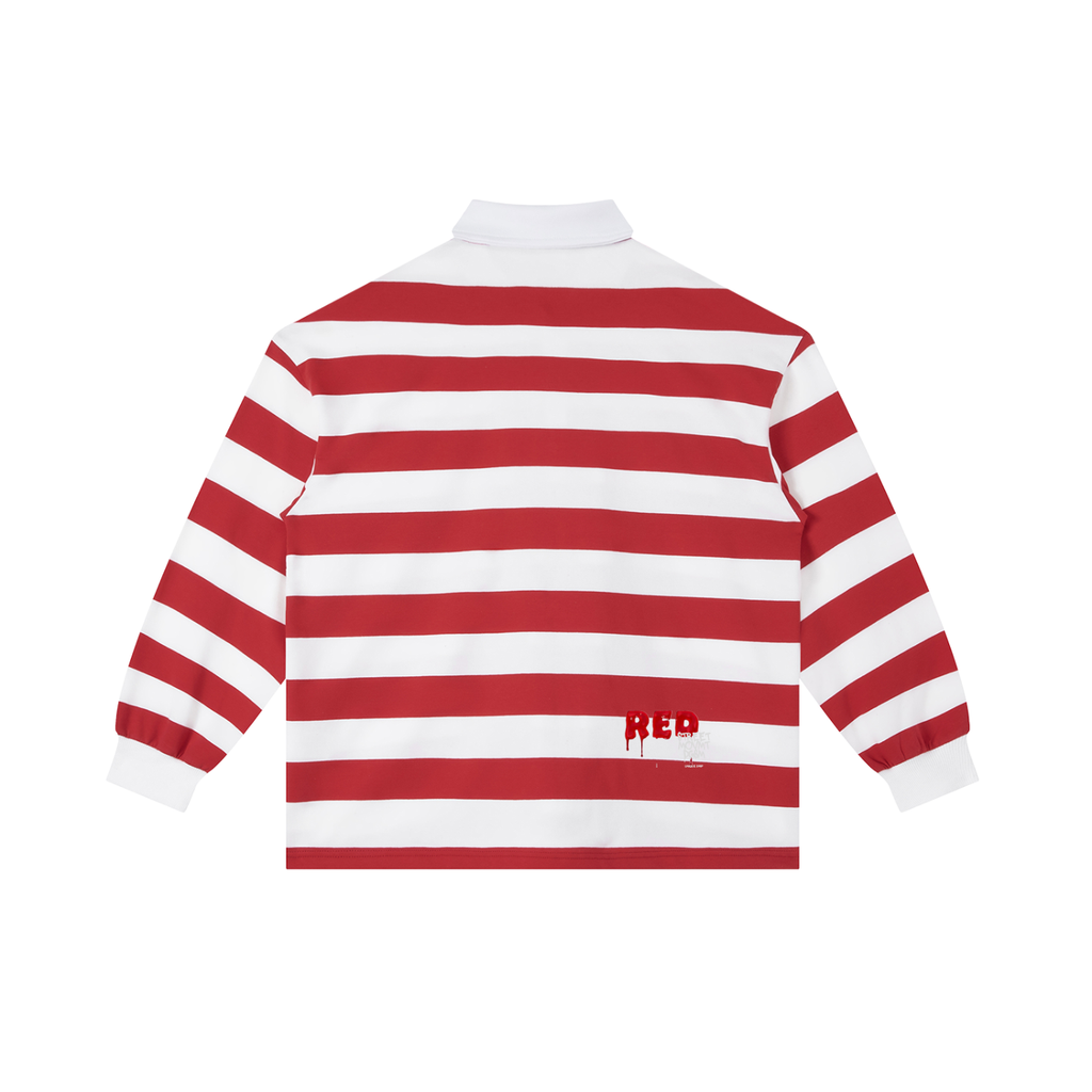 KISS THE DRIP Stripe Polo Shirt