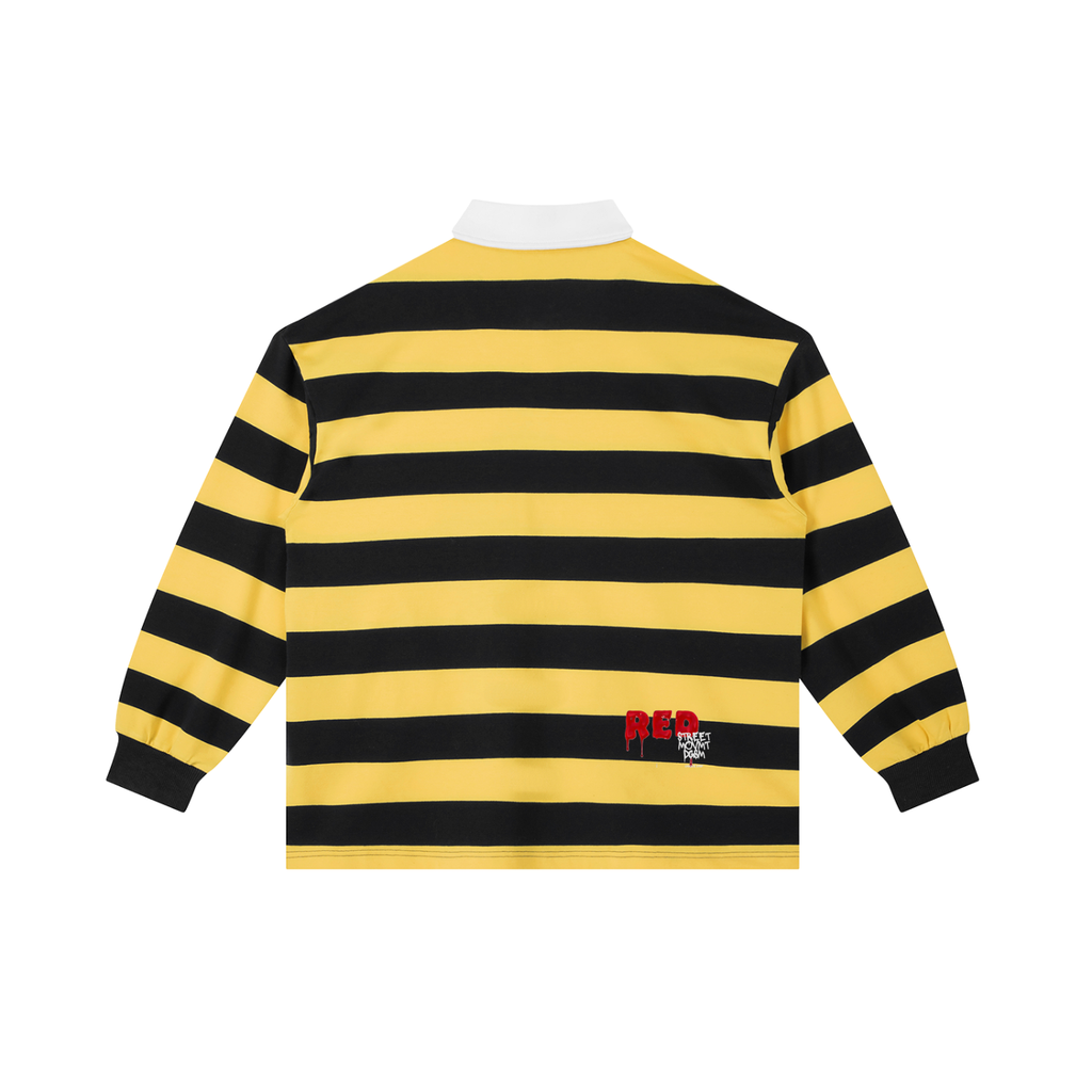 KISS THE DRIP Stripe Polo Shirt